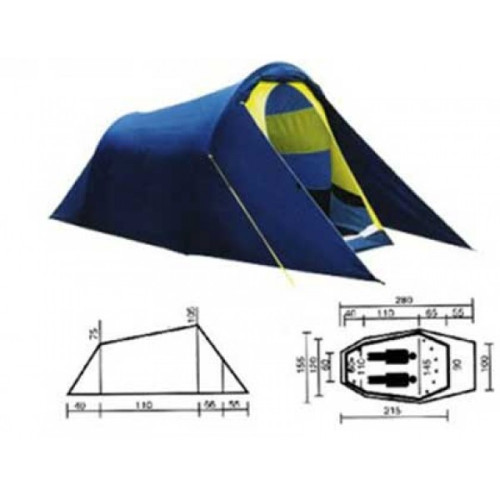 Палатка 2-местная TUNNEL 1000мм Палатка 2-местная TUNNEL 1000мм