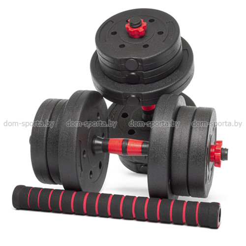Гантели разборные 10кг x2шт Ametist с грифом