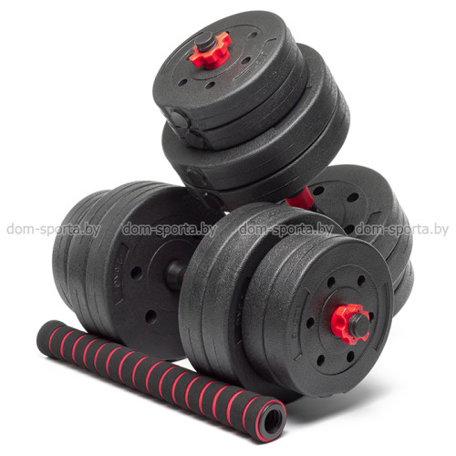 Гантели разборные 15кг x 2шт Ametist с грифом