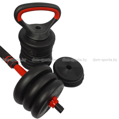 Гантели-гири разборные 15кг х 2шт Ametist с грифом