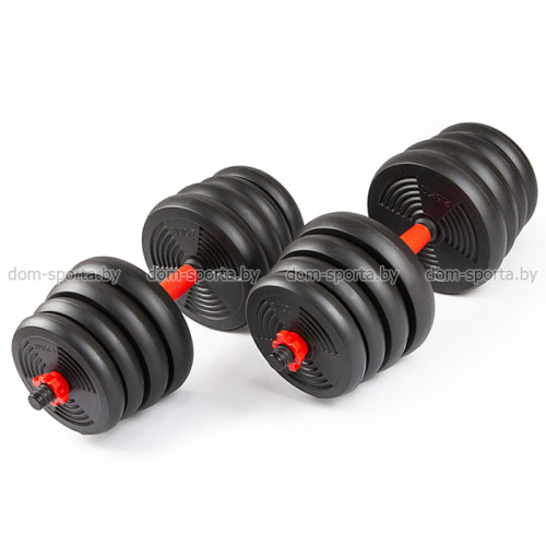 Гантели-гири разборные 15кг х 2шт Ametist с грифом