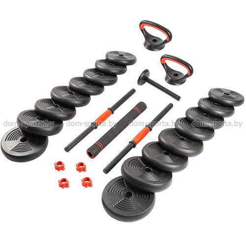 Гантели-гири разборные 15кг х 2шт Ametist с грифом