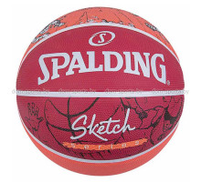 Мяч баскетбольный Spalding Sketch red №7 381Z тренировочный