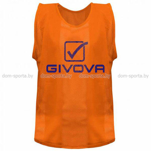 Манишка спортивная Givova S (40-44) оранжевая CT01