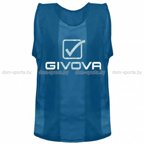Манишка спортивная Givova S (40-44) синяя CT01