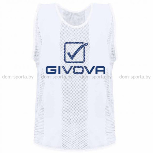 Манишка спортивная Givova S (40-44) белая CT01 Манишка спортивная Givova S (40-44) белая CT01