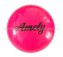 Мяч Amely 19 см красный с блестками AGB-102-19-R