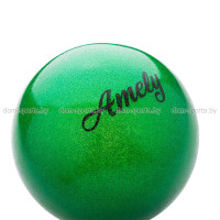 Мяч Amely 19 см зеленый с блестками AGB-103-19-G