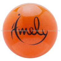 Мяч Amely 15 см оранжевый с блестками AGB-303-15-OR