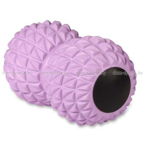 Мяч массажный 18х10 см Indigo IN269-BK двойной жесткий