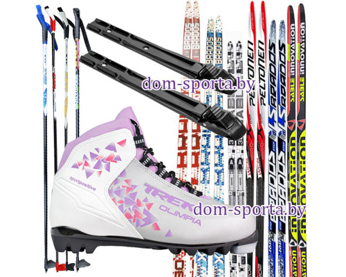 Лыжный комплект детский NNN (170, 175 см) с ботинками Тrek Olimpia