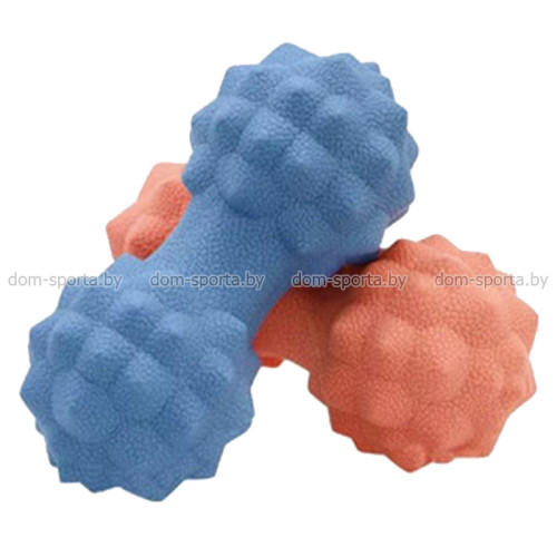 Мяч массажный 13,4х5,5 см 89565 двойной жесткий