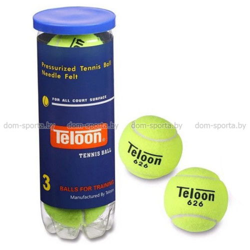 Мячи теннисные (3 шт ) TELOON SUPER в тубе
