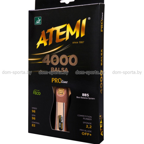 Ракетка для настольного тенниса Atemi A4000 Balsa AN
