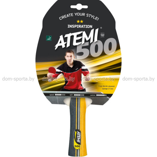 Ракетка для настольного тенниса Atemi A500 Inspiraion CV Ракетка для настольного тенниса Atemi A500 Inspiraion CV