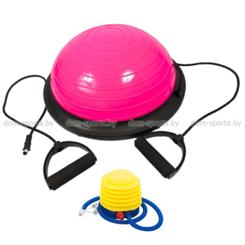 Балансир 45 см полусфера Ametist Bosu Ball с эспандерами